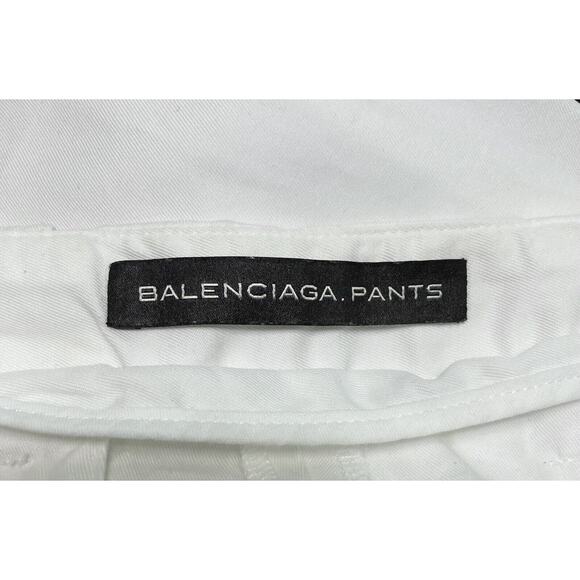 BALENCIAGA Women’s 6 US /36 EU Pants Crop White Y2K Leg Grommets Vintage Rare - Picture 8 of 16